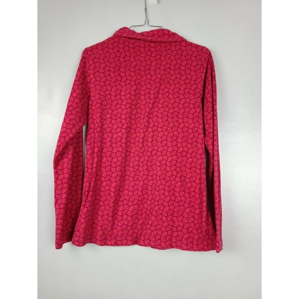 Columbia Fleece Pullover Red Pink Long Sleeve SZ S - Picture 5 of 7